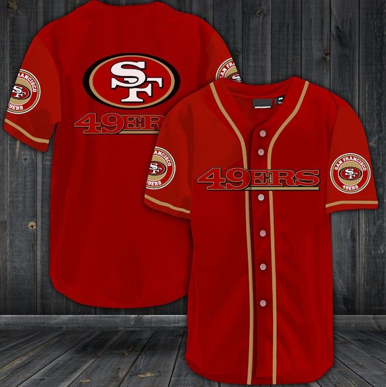 San Francisco 49ers Baseball Jersey Shirt 37