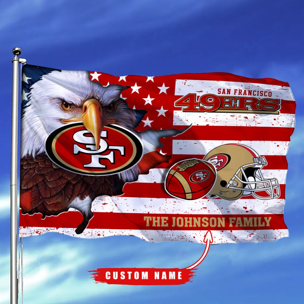 San Francisco 49ers-Flag-Custom Name