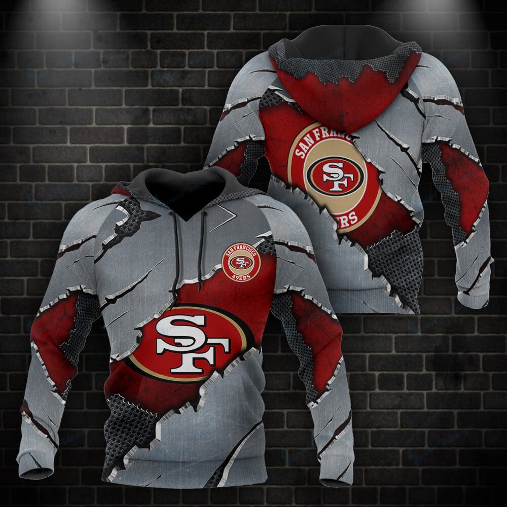 San Francisco 49ers Hoodie and Jogger Set Hoodie BG856