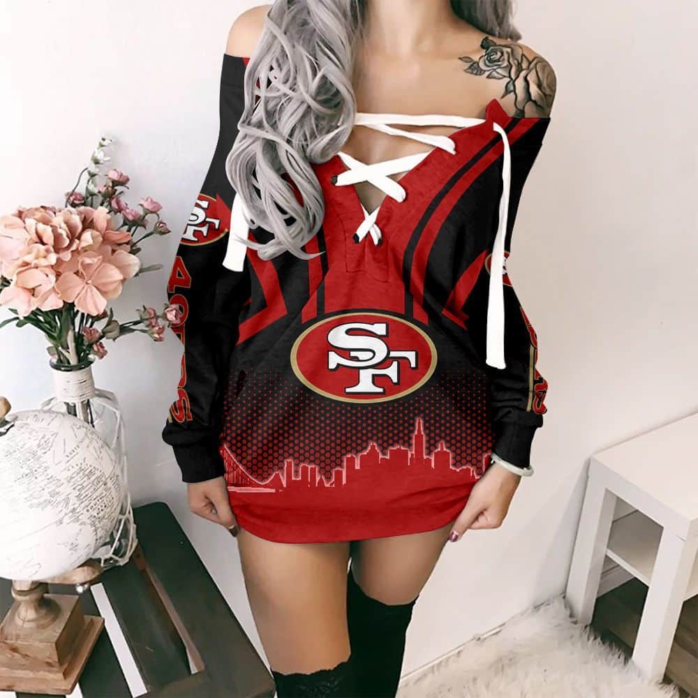 San Francisco 49ers Lace-Up Sweatshirt 72