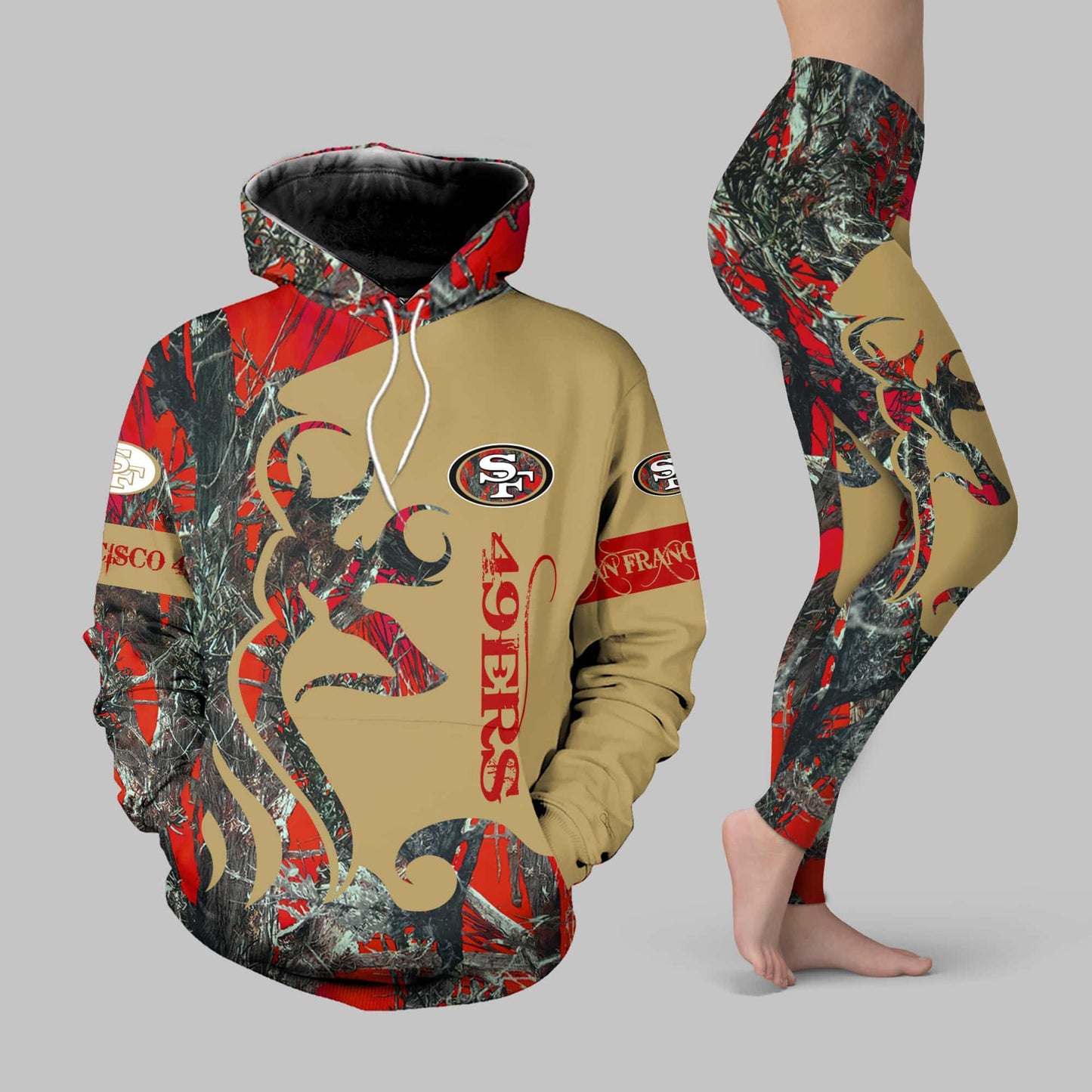 San Francisco 49ers Leggings And Hoodie BG59