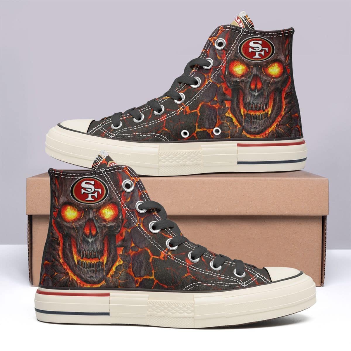 San Francisco 49ers New High Top Canvas Shoes 53