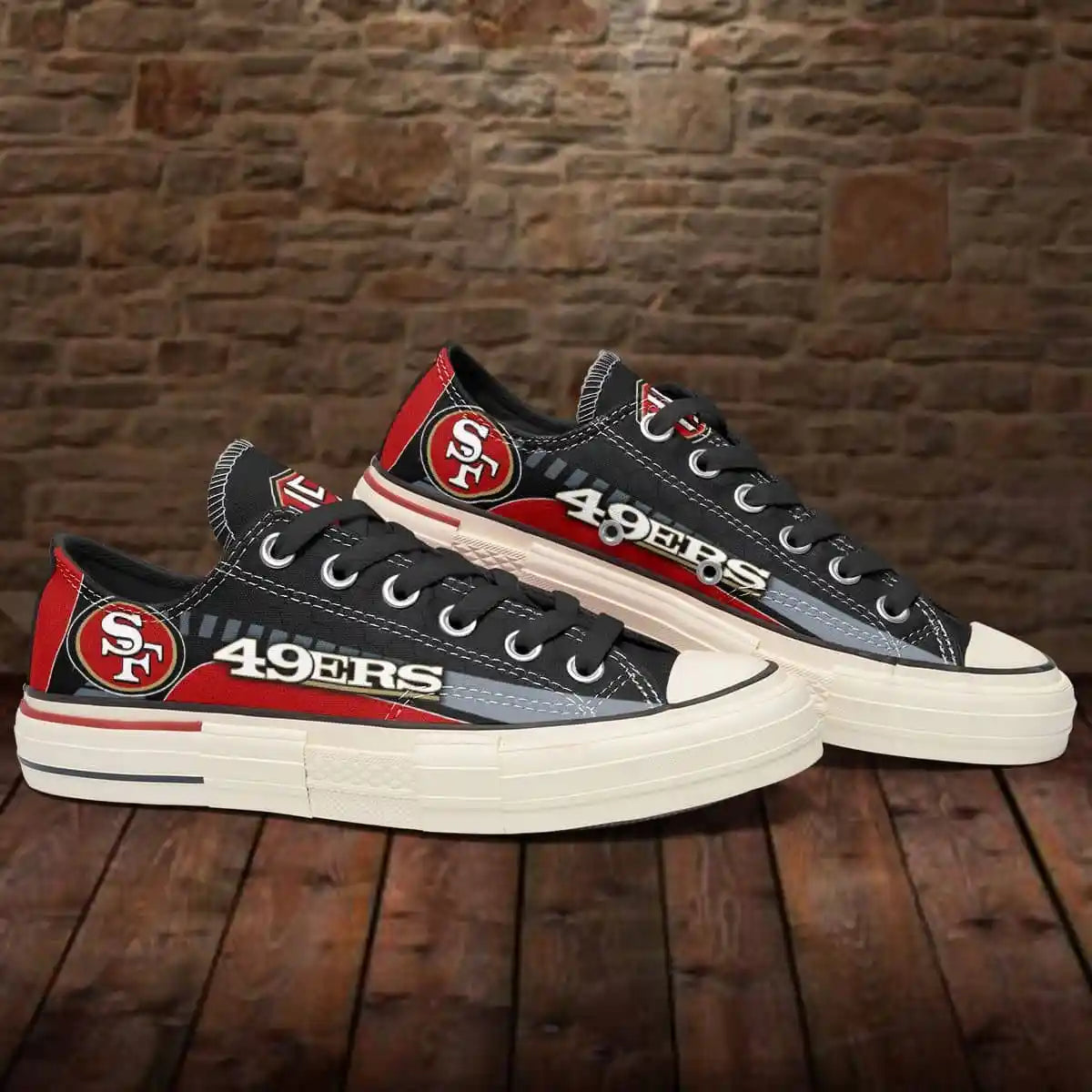 San Francisco 49ers New Low Top Canvas Shoes 05