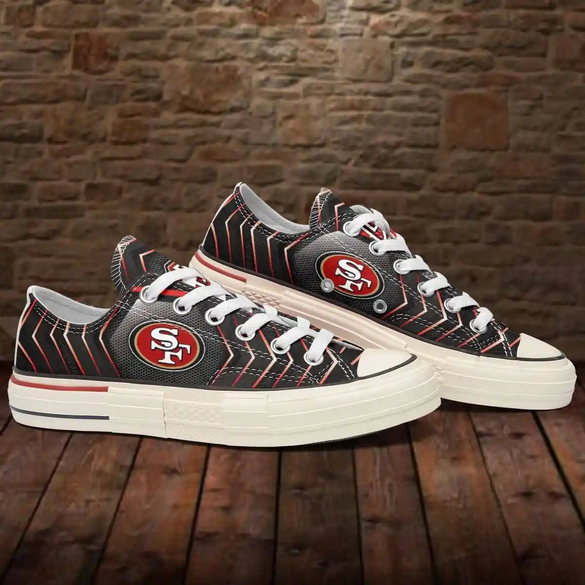 San Francisco 49ers New Low Top Canvas Shoes 06