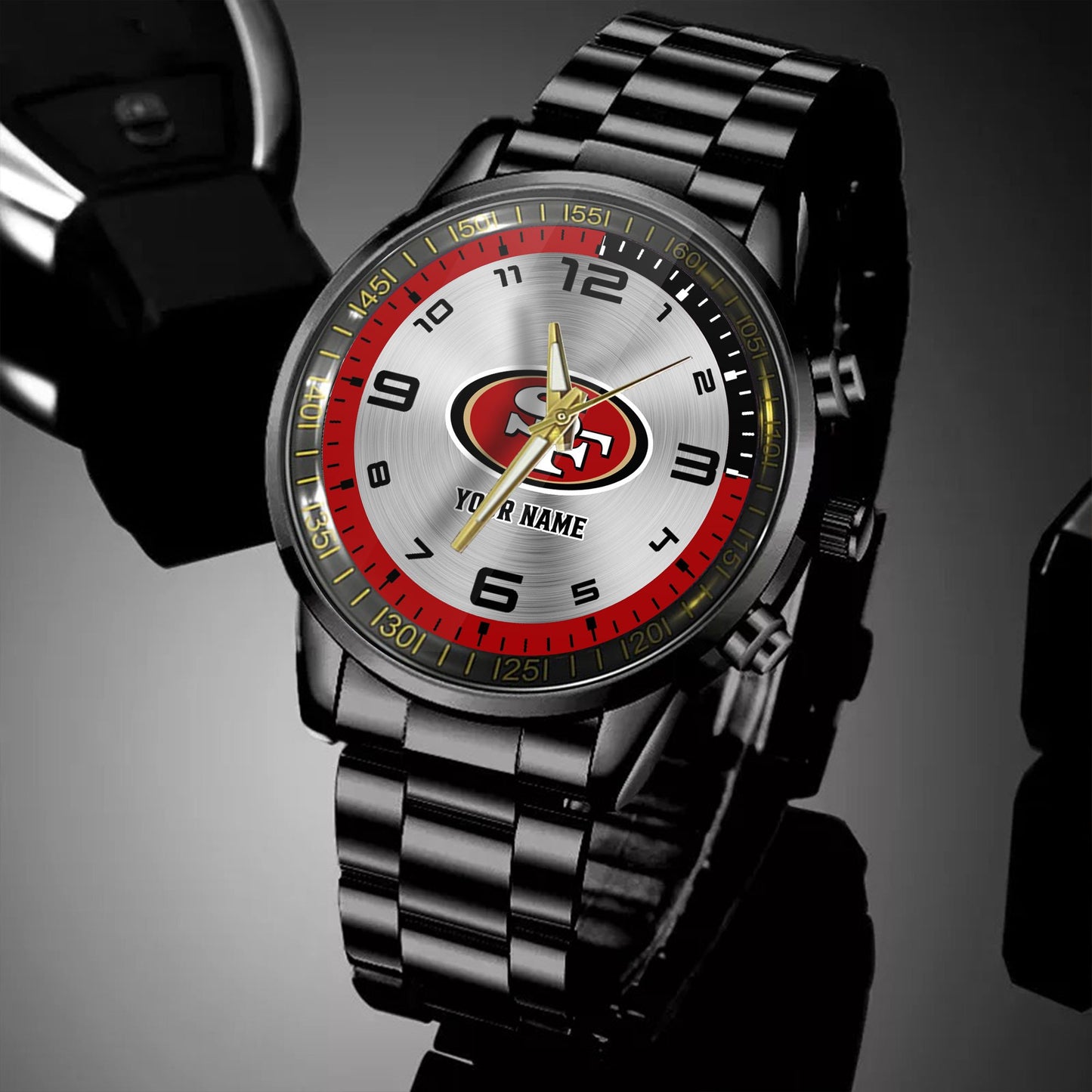 San Francisco 49ers Black Fashion Watch Gifts For Sport Fans AZWATCH028