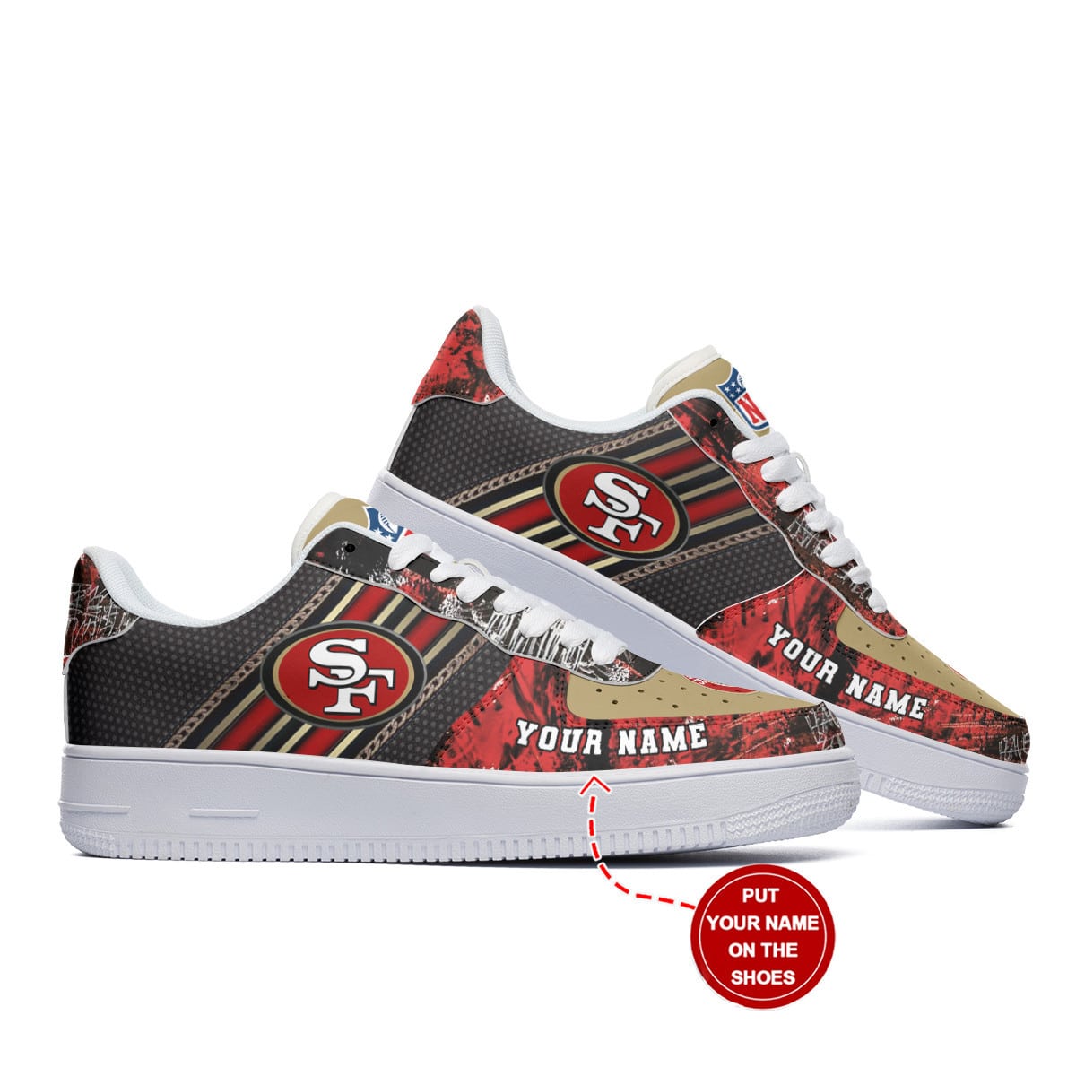 San Francisco 49ers Personalized AF1 Shoes BG176