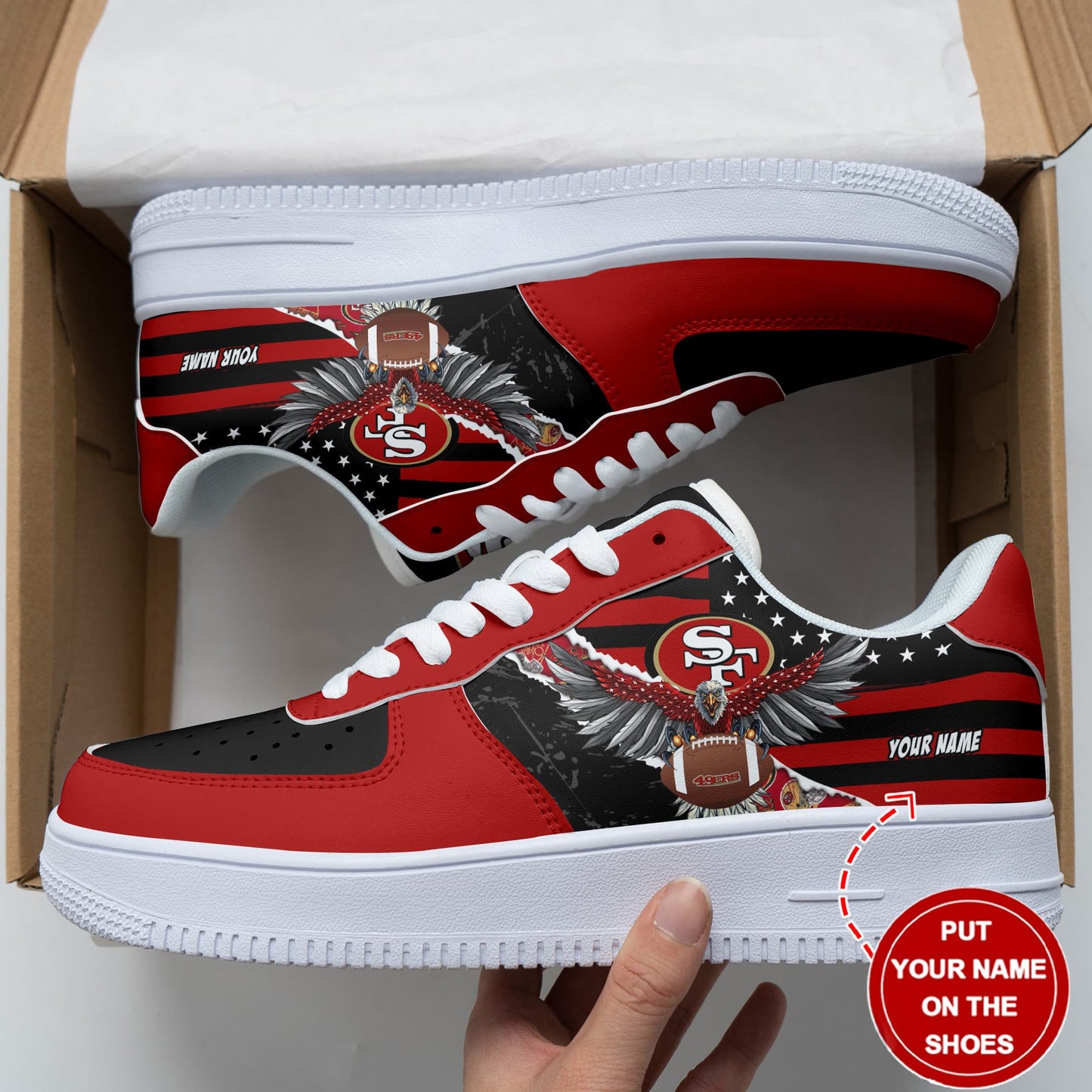 San Francisco 49ers Personalized AF1 Shoes BG177