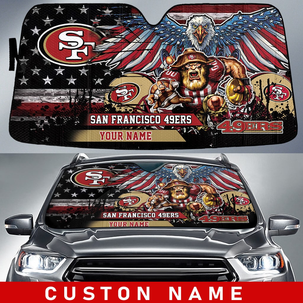 San Francisco 49ers Personalized Auto Sun Shade BG115