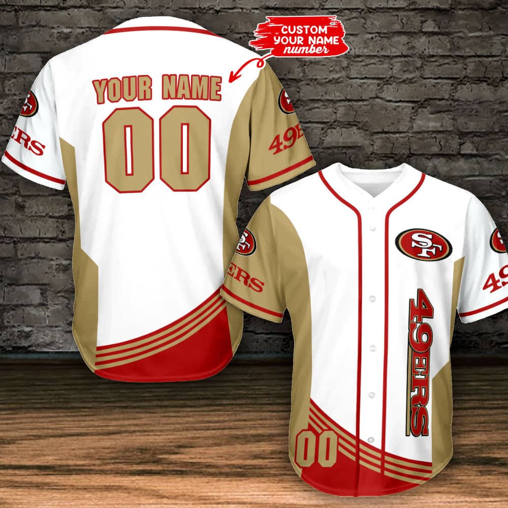 San Francisco 49ers Personalized Baseball Jersey BG513