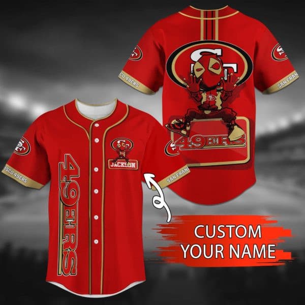 San Francisco 49ers Personalized Baseball Jersey BG59