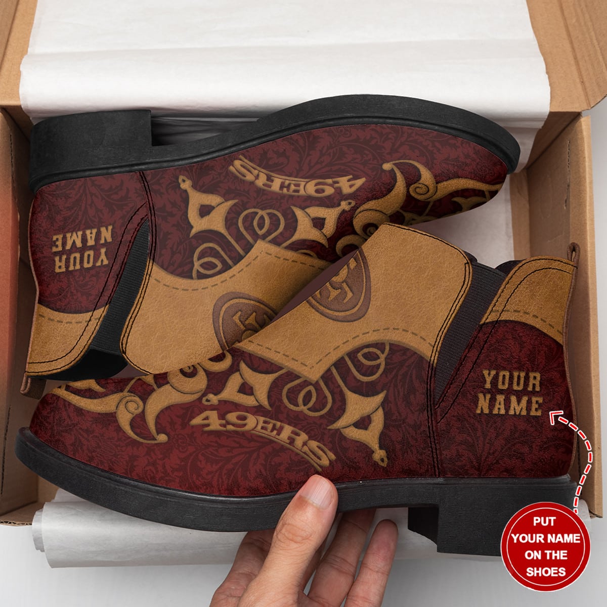 San Francisco 49ers Personalized Comfort & Fashion Short Boots BG32