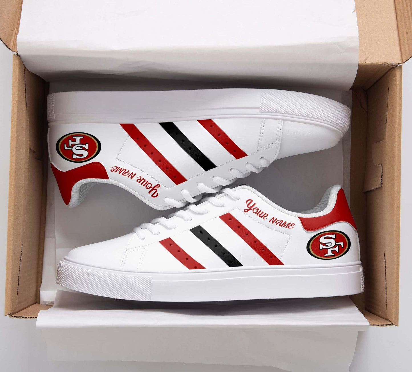 San Francisco 49ers Personalized Custom Sneakers 014
