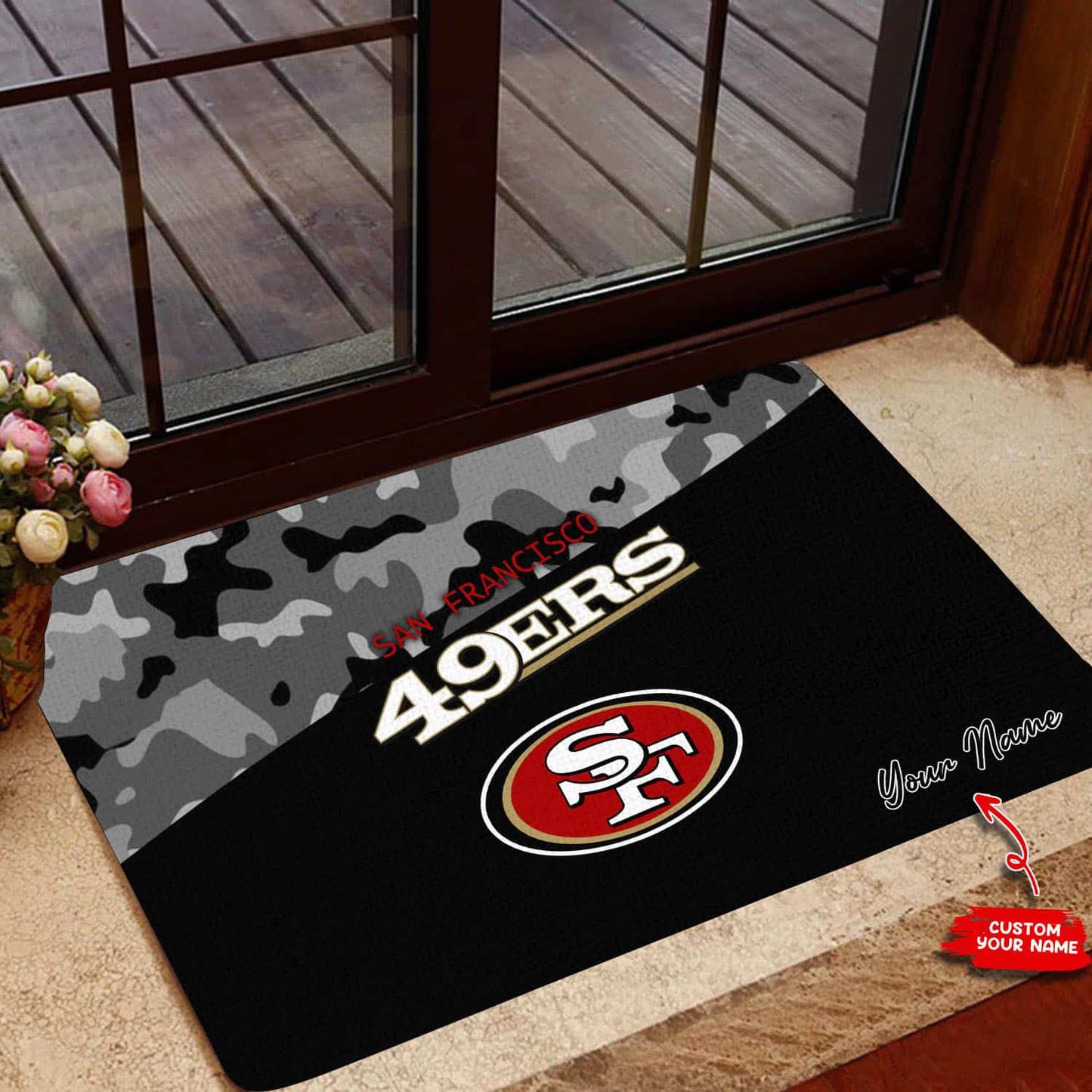 San Francisco 49ers Personalized Doormat BG118