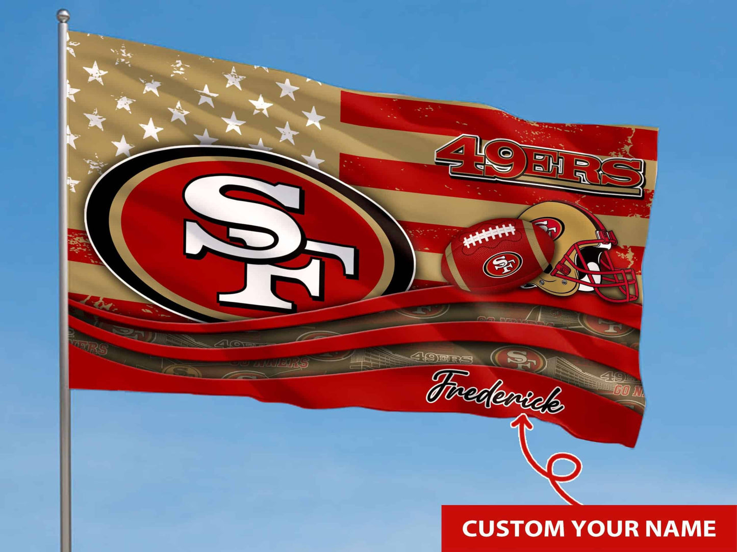 San Francisco 49ers Personalized Flag 27