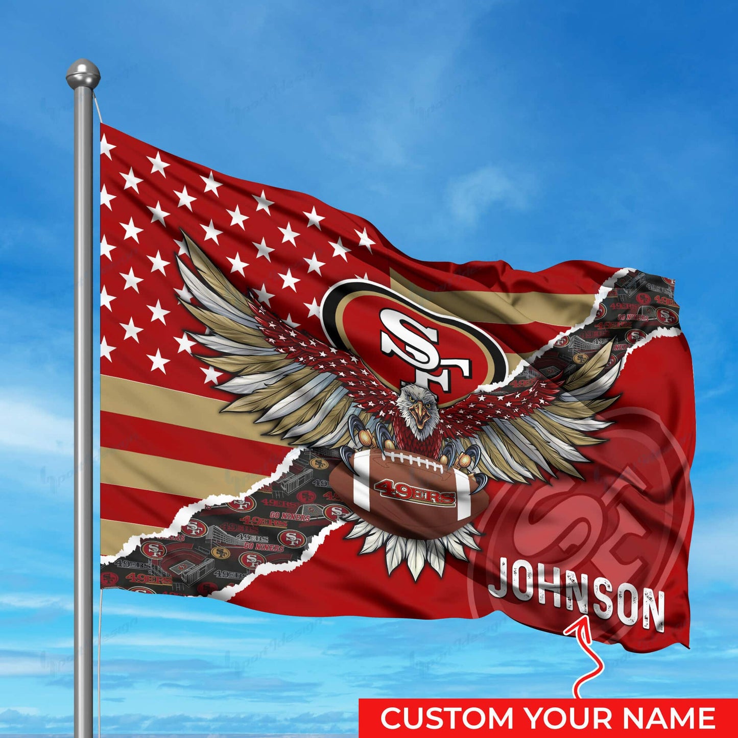 San Francisco 49ers Personalized Flag 301