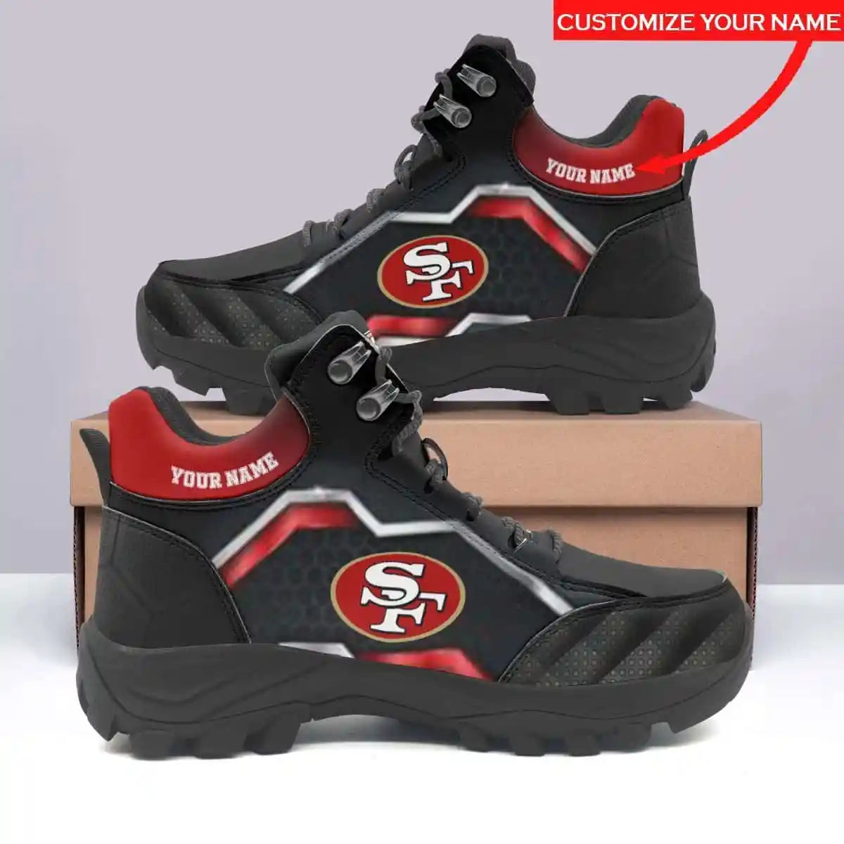 San Francisco 49ers Personalized Hiking Shoes 66