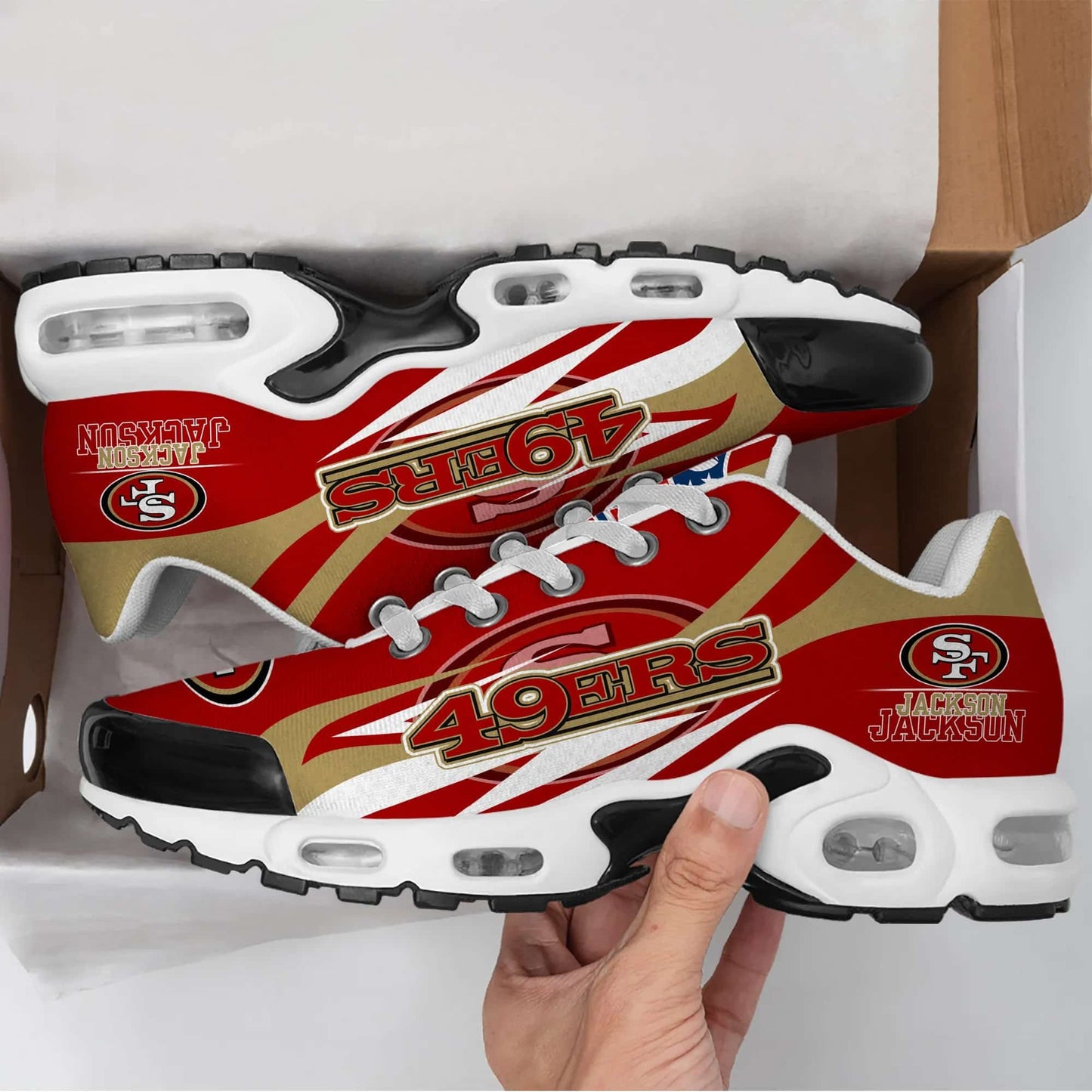 San Francisco 49ers Personalized Plus T-N Youth Sneakers BG107
