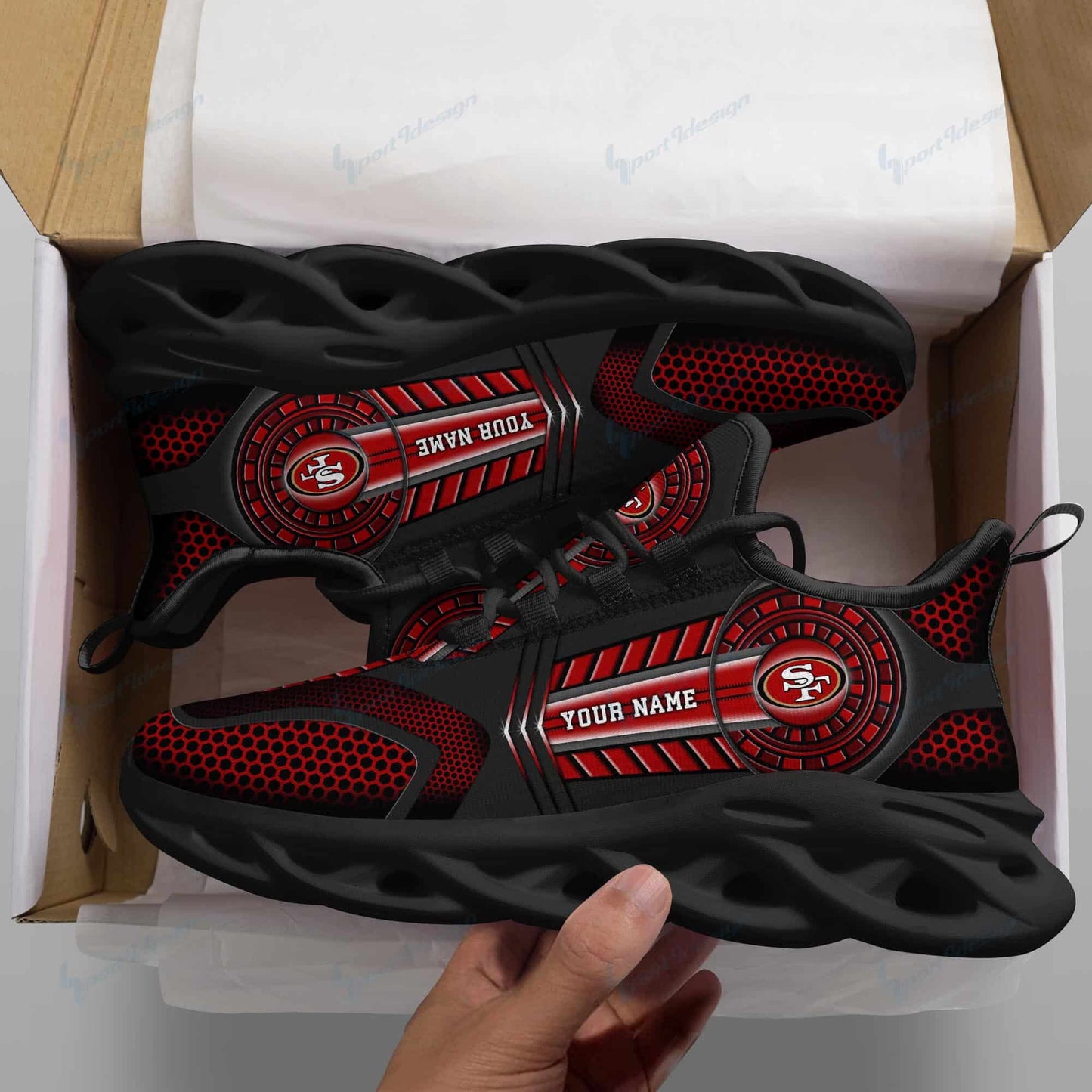 San Francisco 49ers Personalized Running Sneakers SPD197