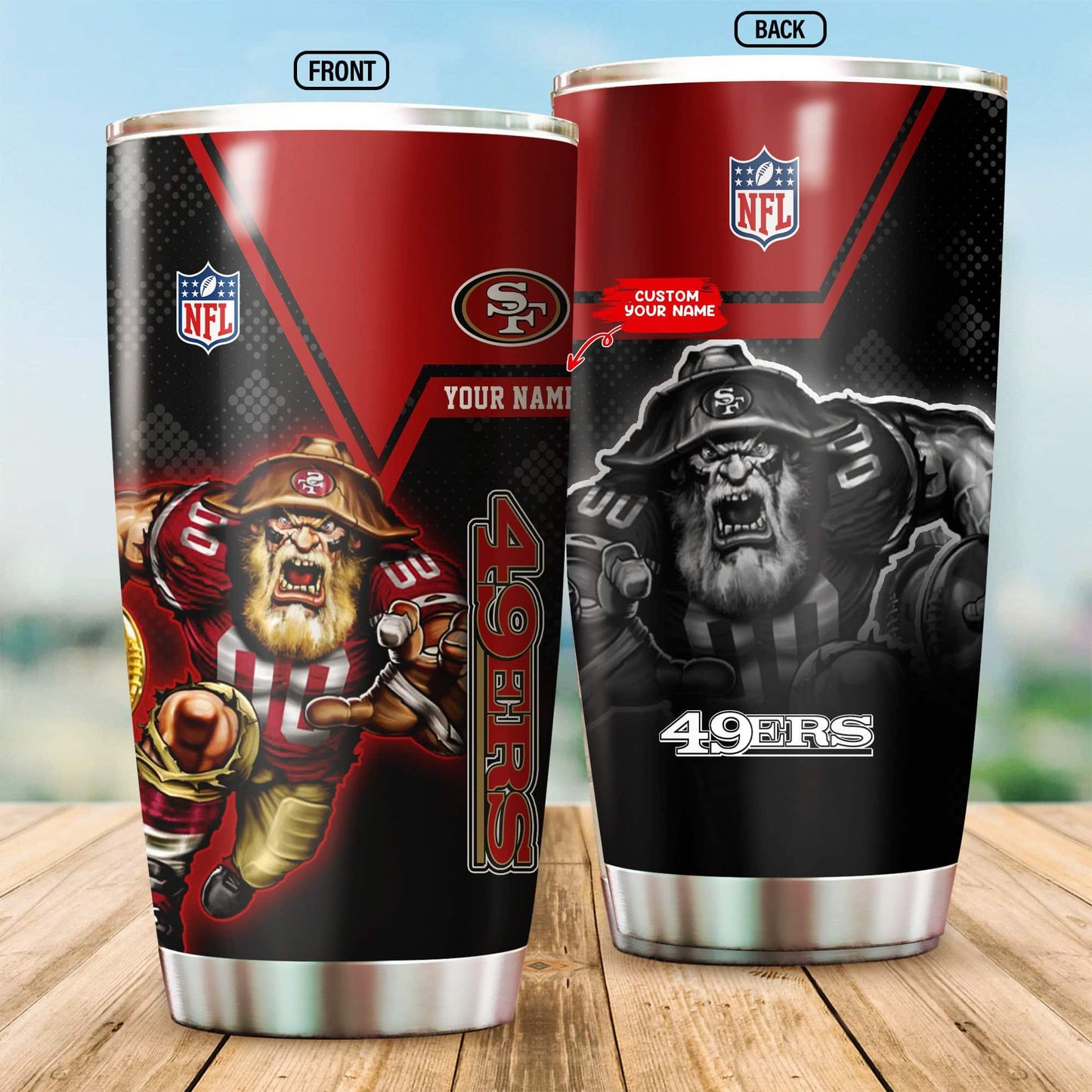 San Francisco 49ers Personalized Tumbler BG194