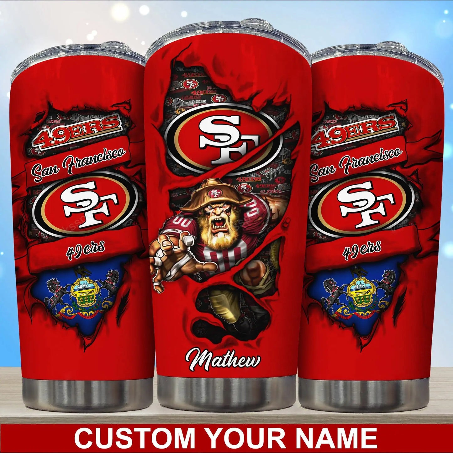 San Francisco 49ers Personalized Tumbler BG247
