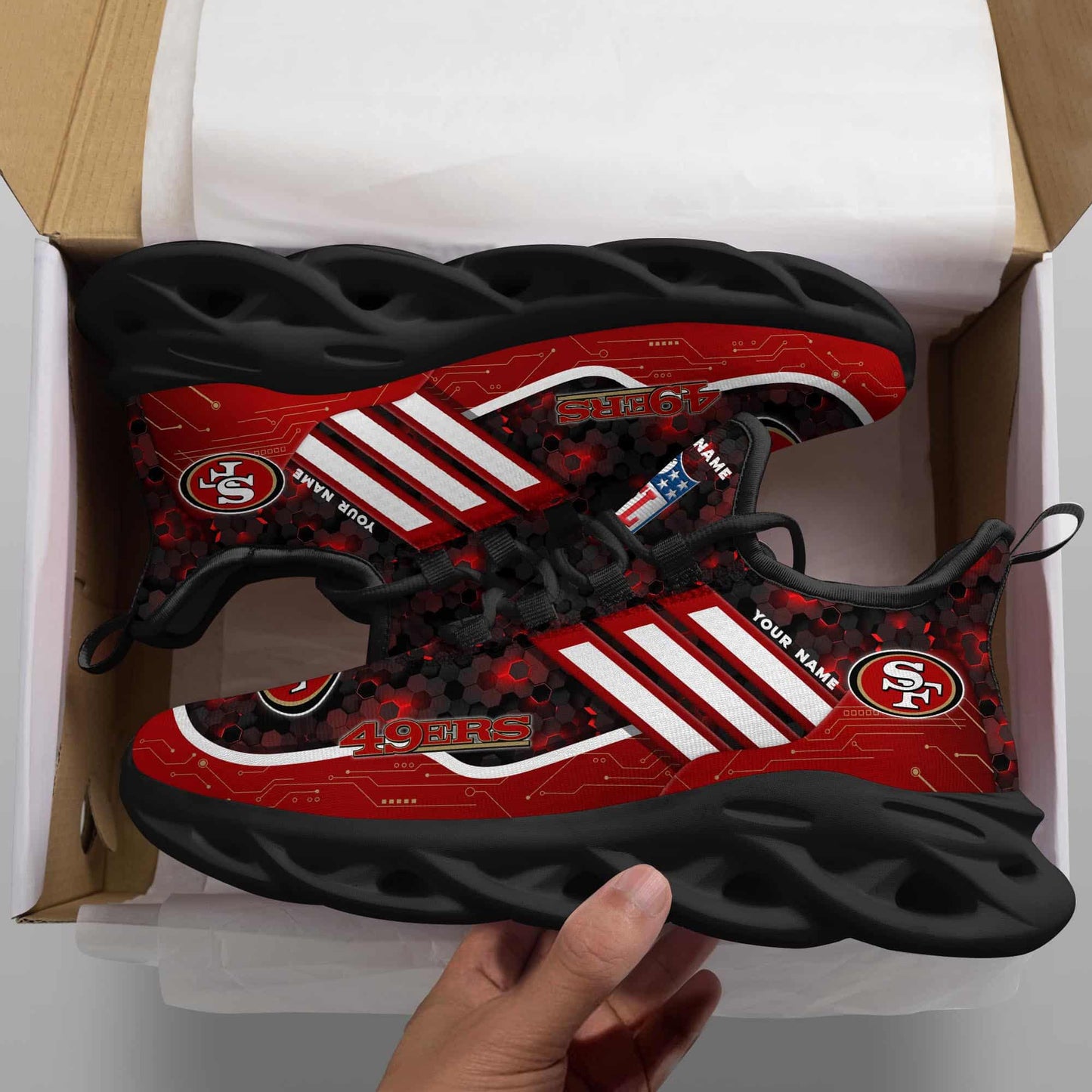 San Francisco 49ers Personalized Yezy Running Sneakers SPD666