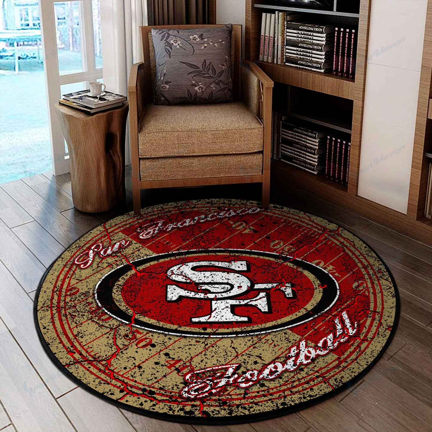 San Francisco 49ers Round Rug 80