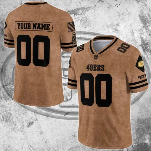 San Francisco 49ers Personalized V-neck Football Jersey Sport Gifts For Fan AZCVFJ092
