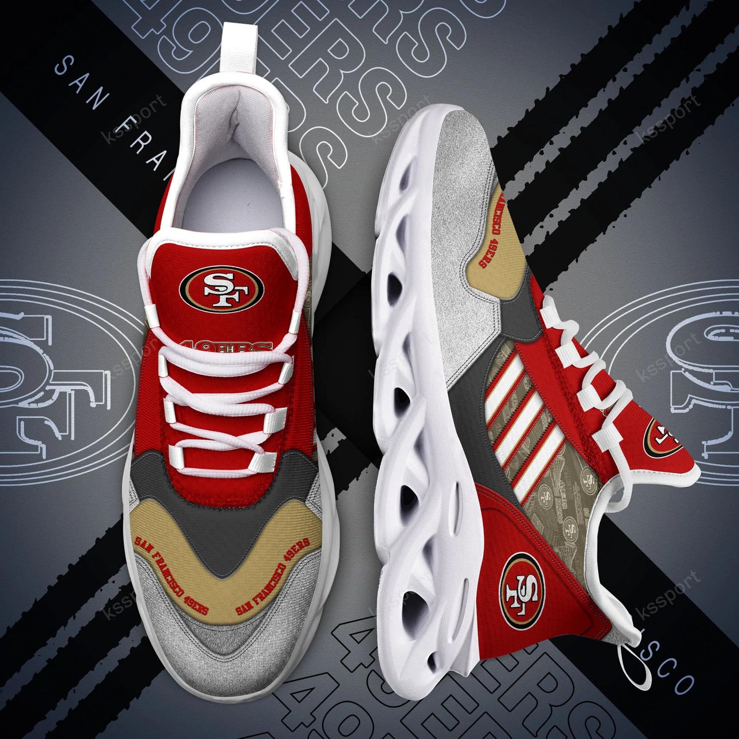 San Francisco 49ers Yezy Running Sneakers BG735
