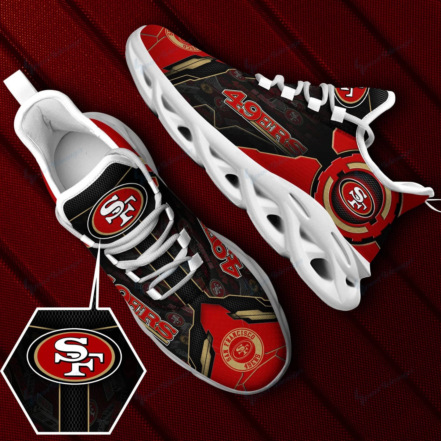 San Francisco 49ers Yezy Running Sneakers SPD31