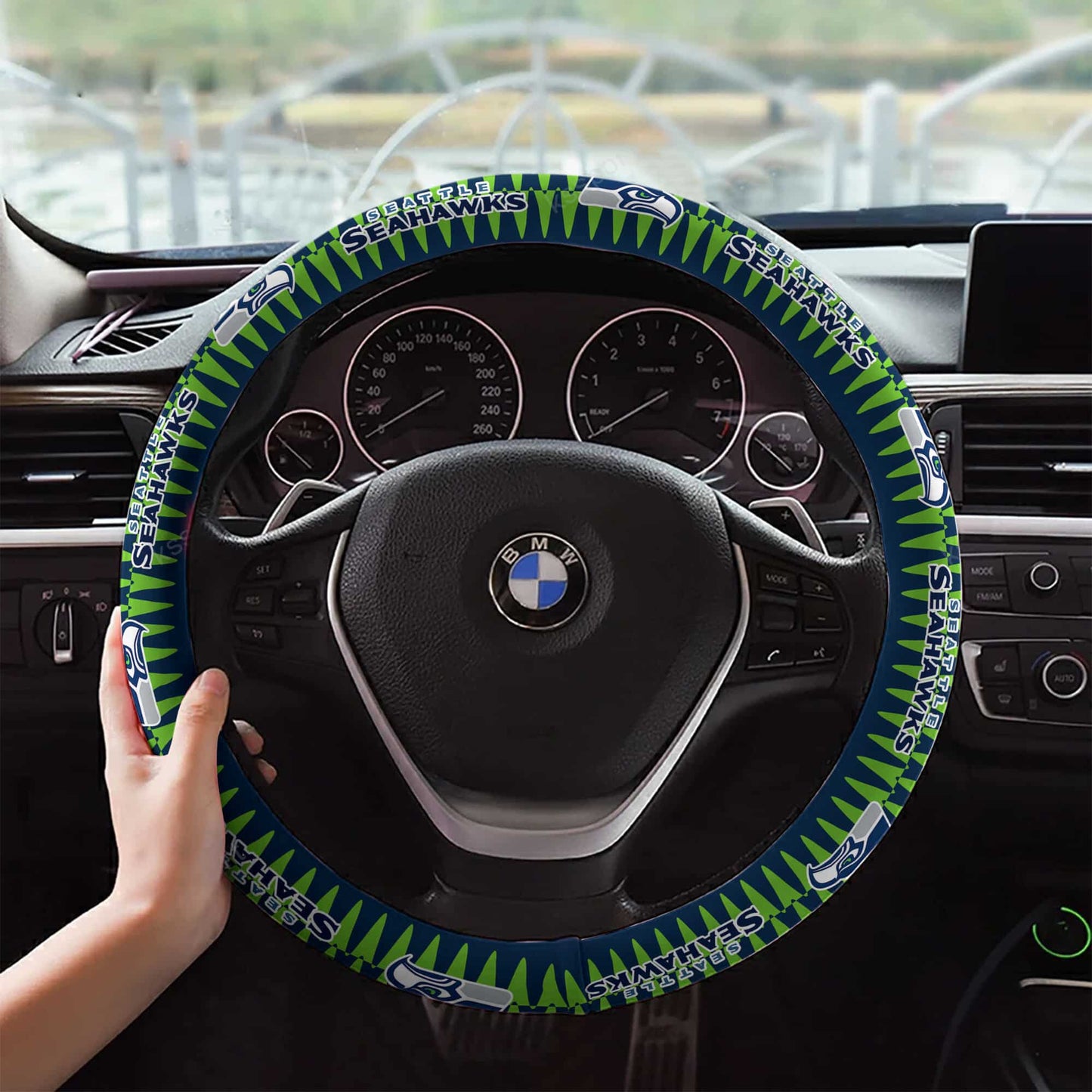 Seattle Seahawks Custom 3D Steering Wheel Cover 59