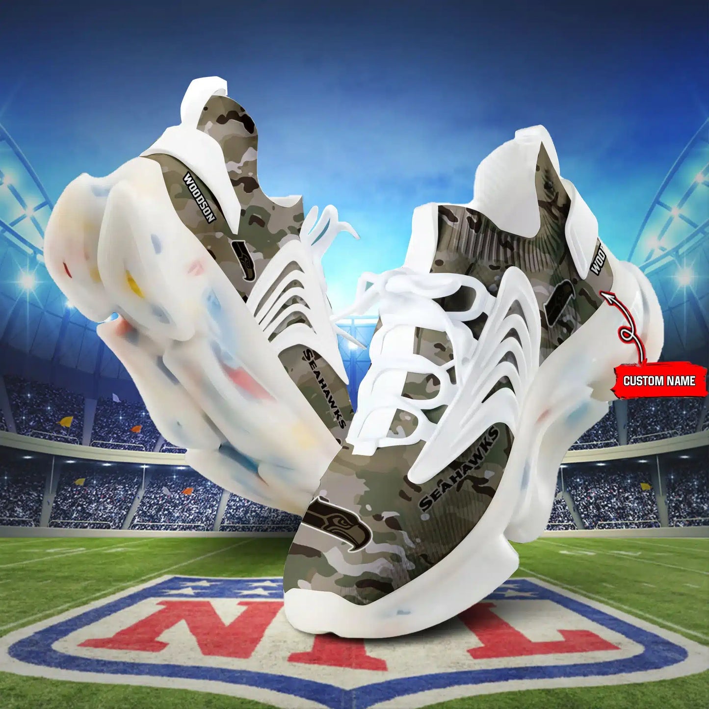Seattle Seahawks F68 Sport Camo Shoes S03