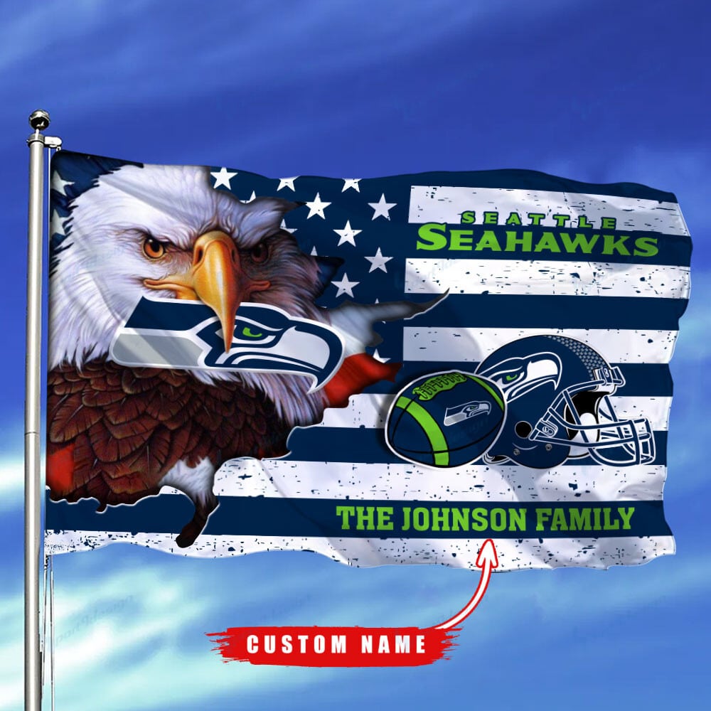 Seattle Seahawks-Flag-Custom Name