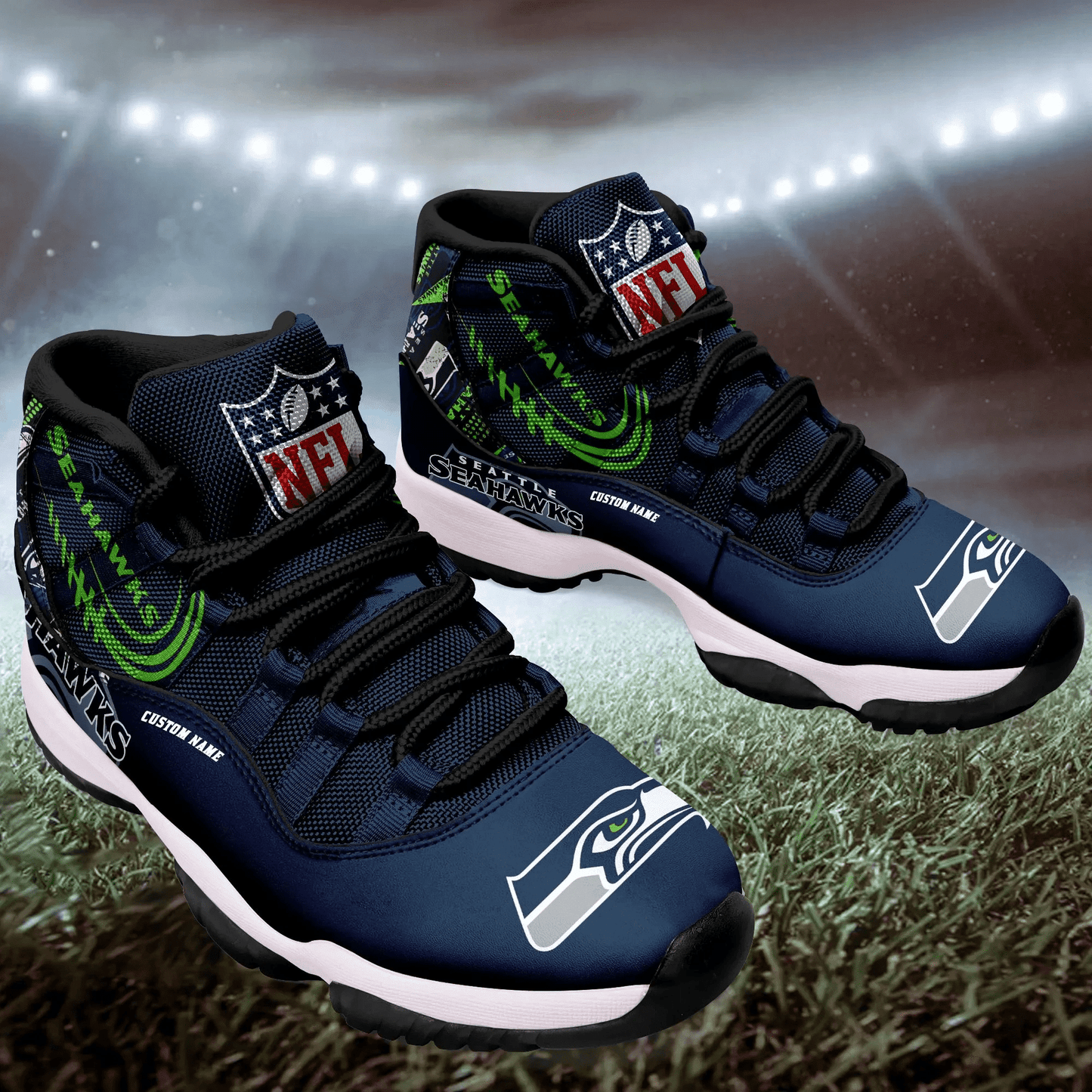 Seattle Seahawks Personalized AJD11 Sneakers BG212
