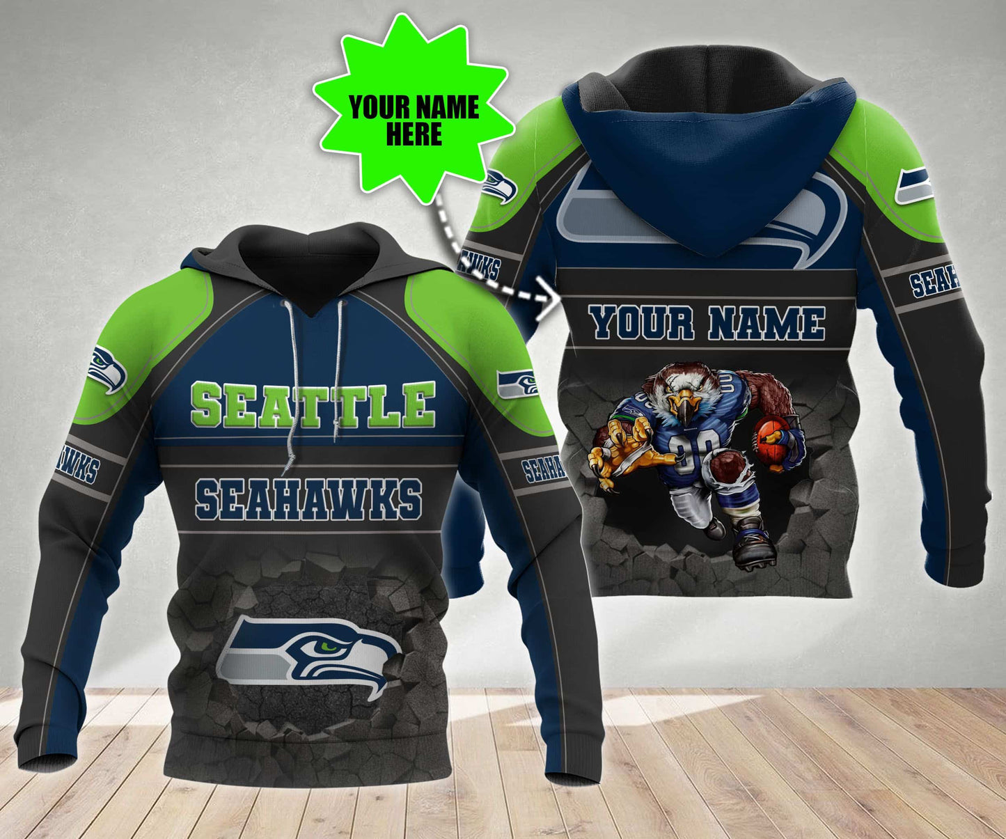 Seattle Seahawks Personalized All Over Printed 565