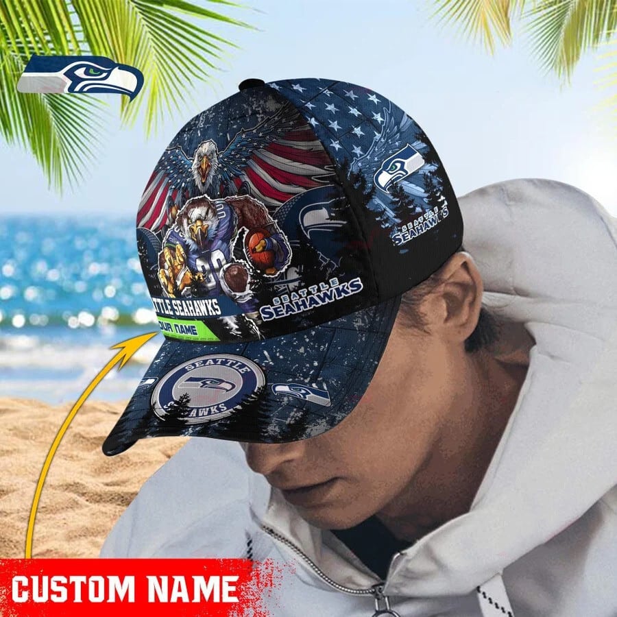 Seattle Seahawks Personalized Classic Cap BB550