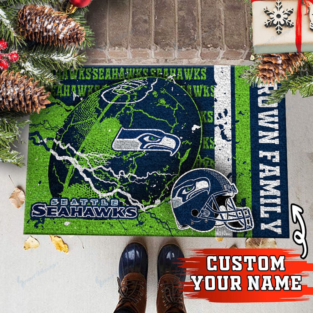 Seattle Seahawks Personalized Doormat BG28