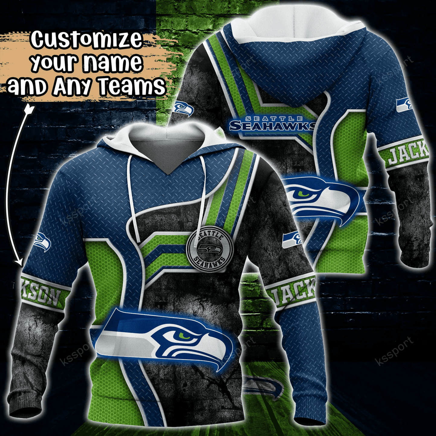 Seattle Seahawks Personalized Hoodie BG912
