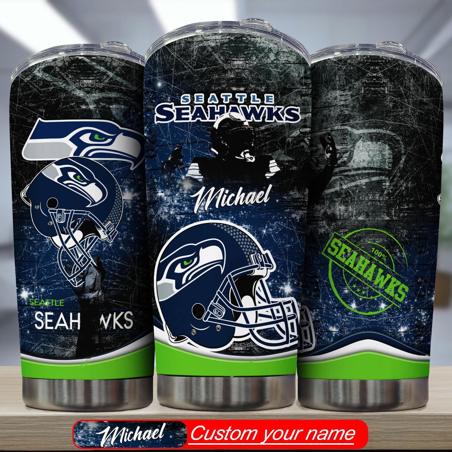 Seattle Seahawks Personalized Tumbler BG337