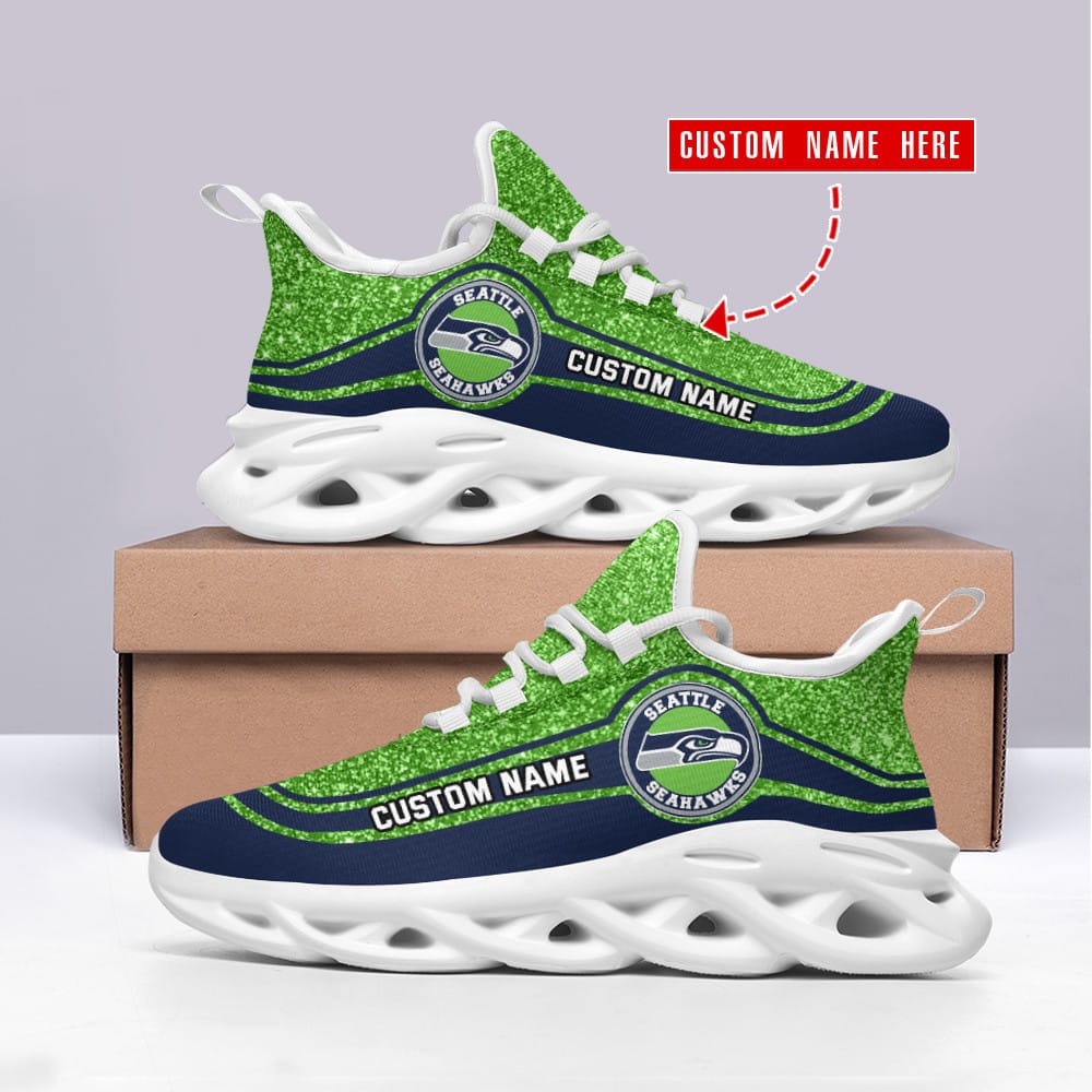 Seattle Seahawks Personalized Yezy Running Sneakers SPD372