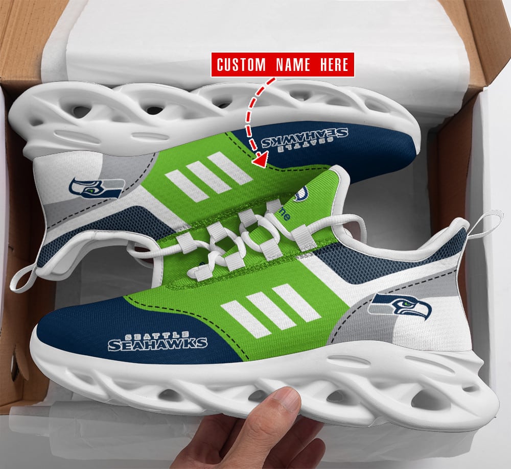 Seattle Seahawks Personalized Yezy Running Sneakers SPD511