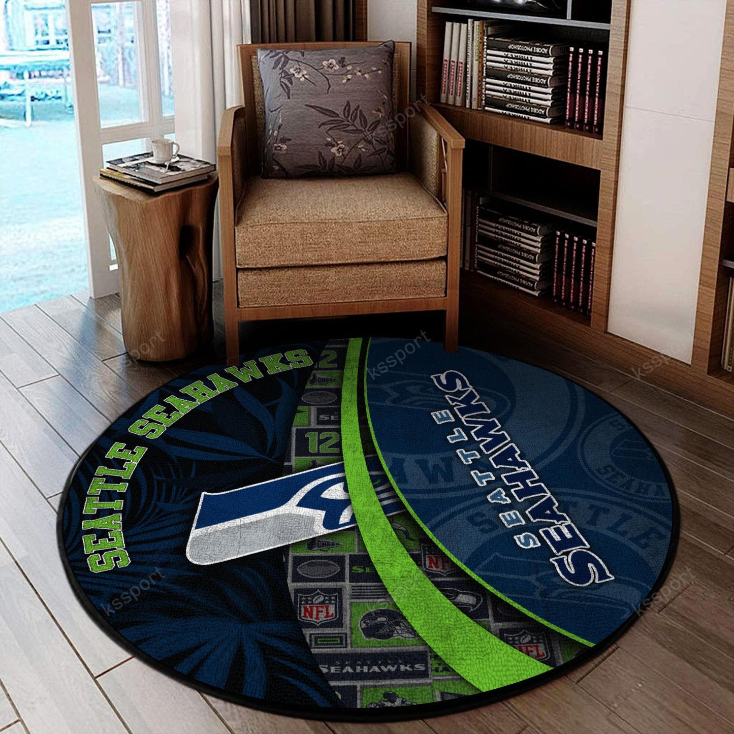 Seattle Seahawks Round Rug 148