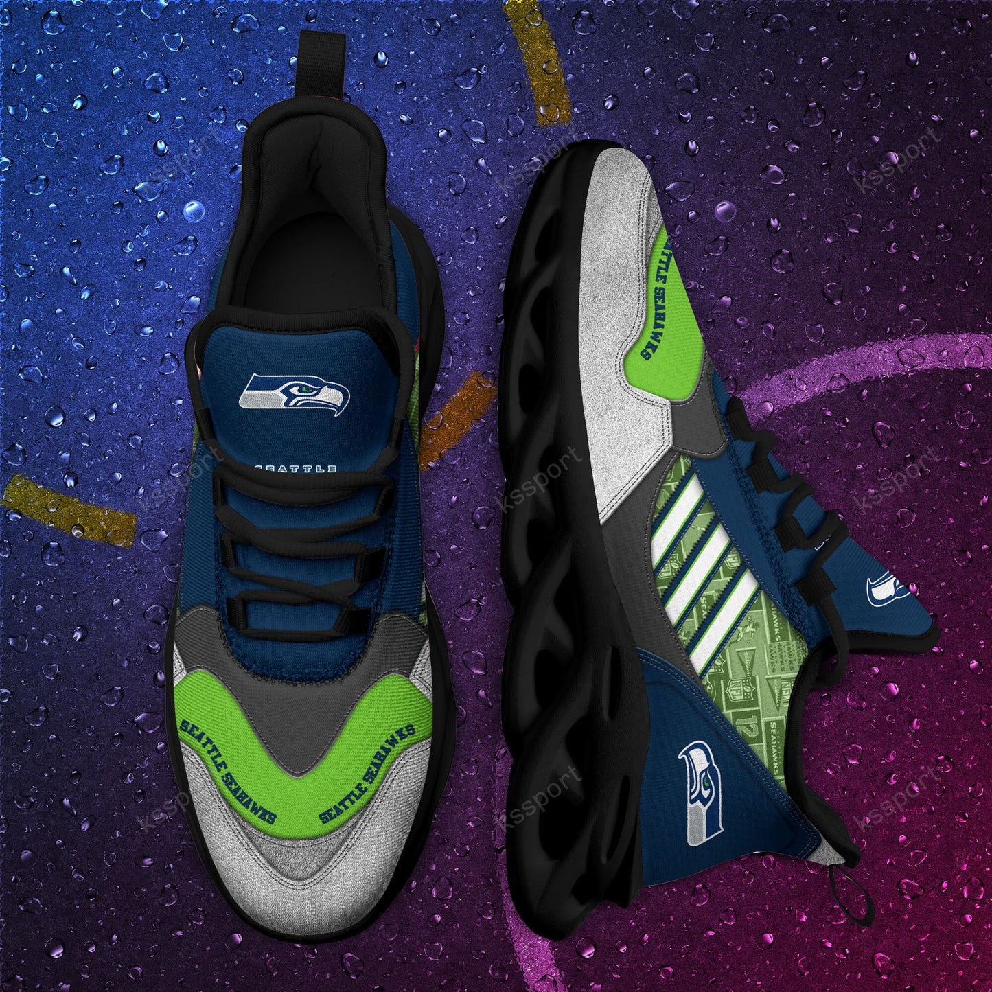Seattle Seahawks Yezy Running Sneakers BG755