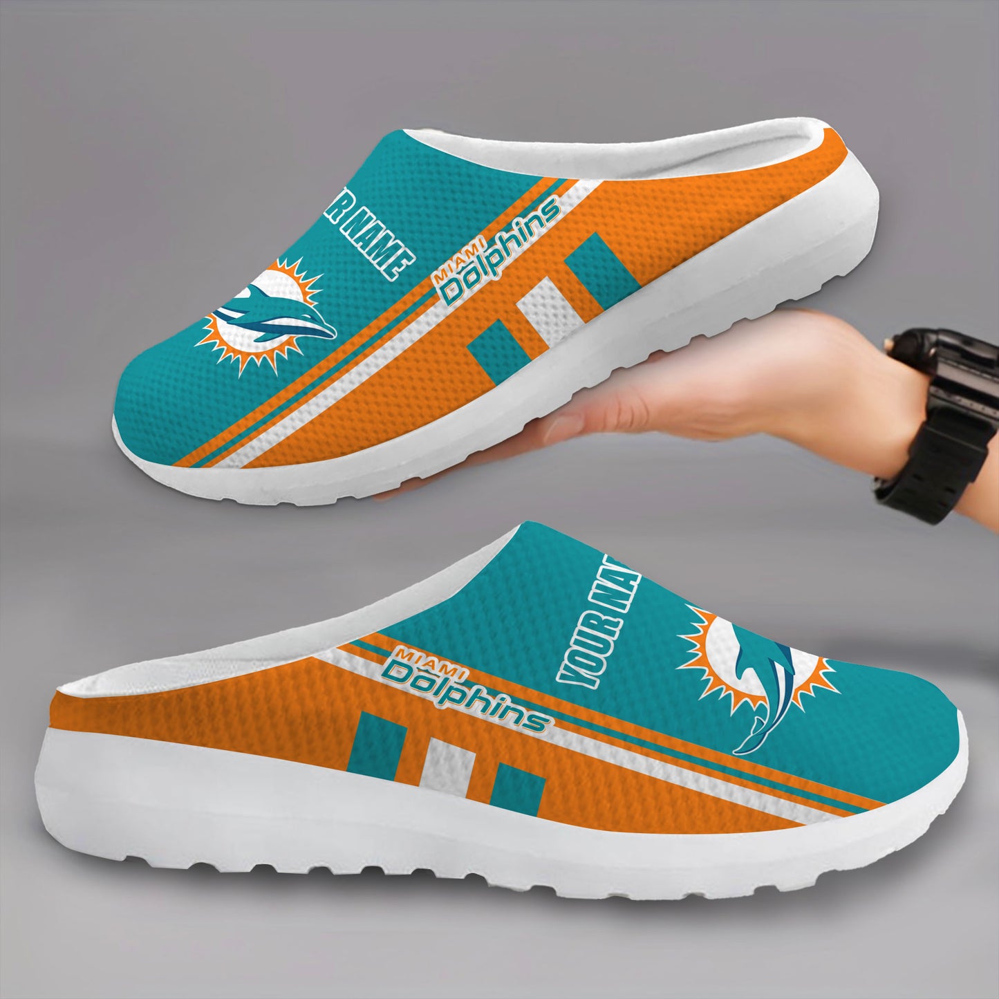 Miami Dolphins Slip-on Half Shoes AZBTSHS000004