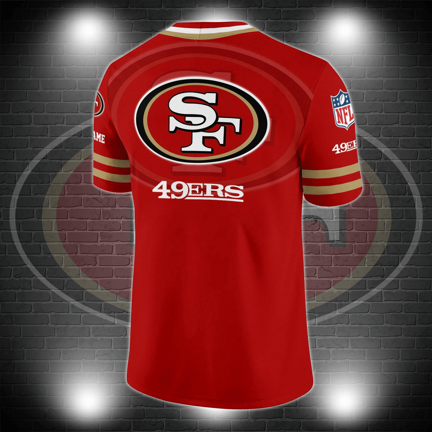 San Francisco 49ers Personalized V-neck Football Jersey Sport Gifts For Fan AZCVFJ001