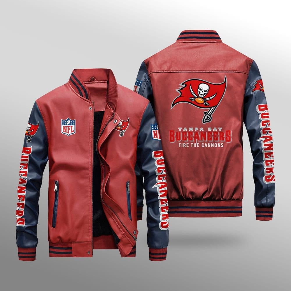 Tampa Bay Buccaneers Leather Bomber Jacket BG11
