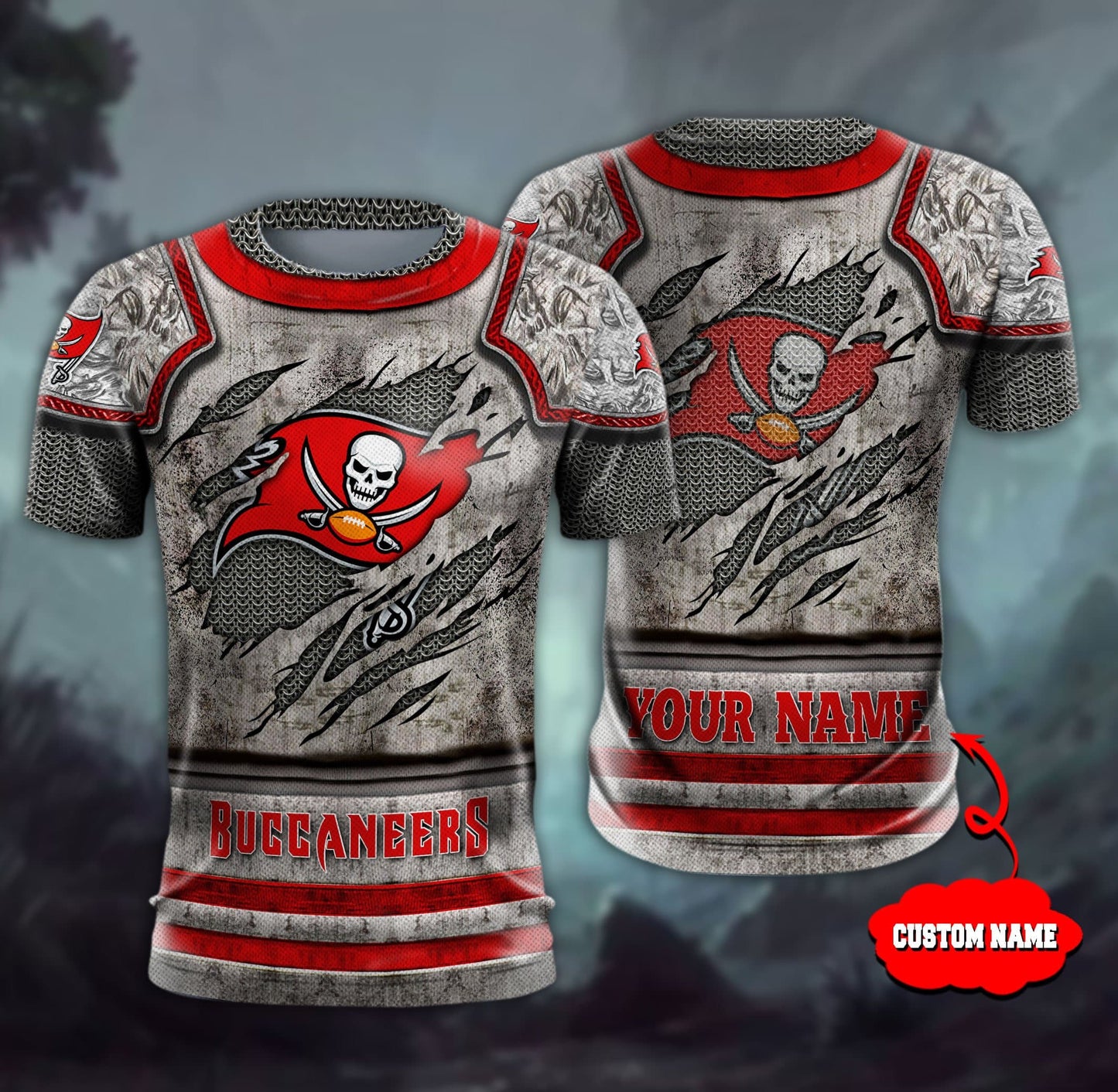 Tampa Bay Buccaneers Personalized All Over Printed 602