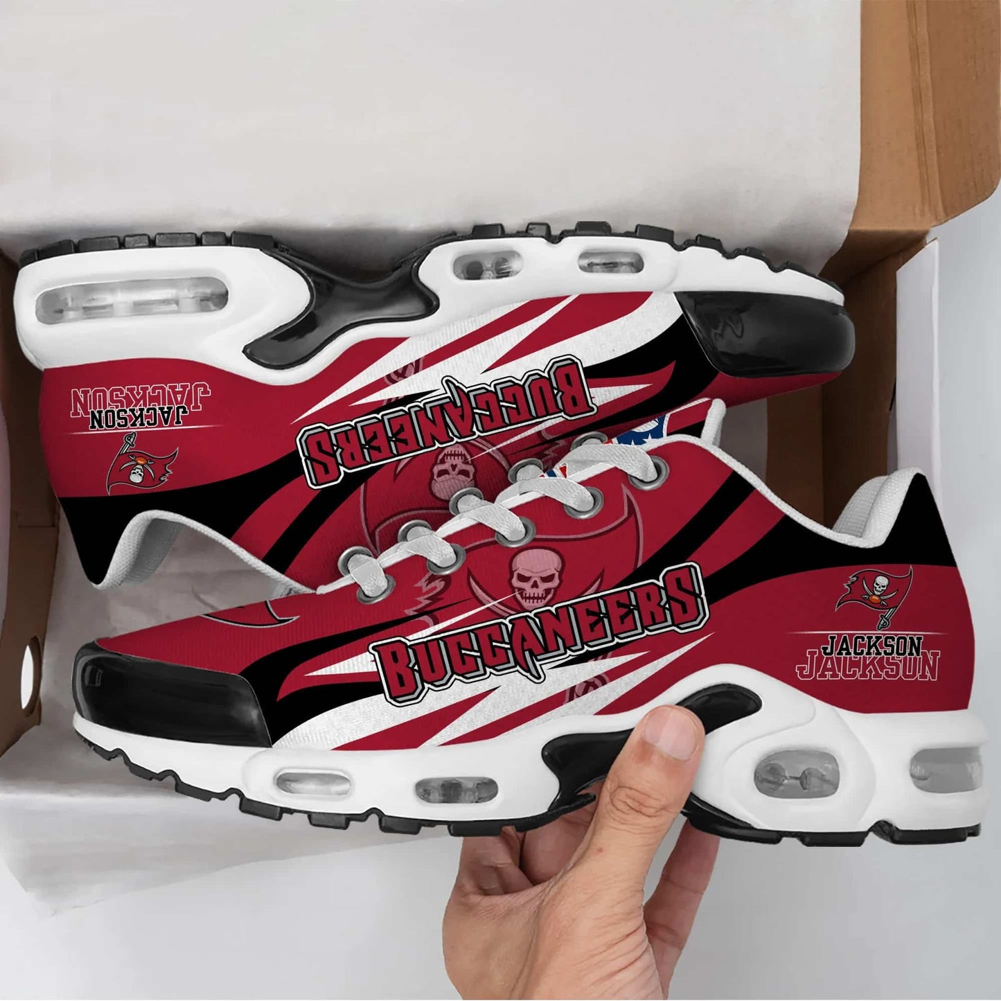 Tampa Bay Buccaneers Personalized Plus T-N Youth Sneakers BG109