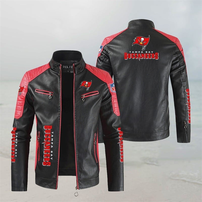Tampa Bay Buccaneers Stand Collar Leather Jacket BG41