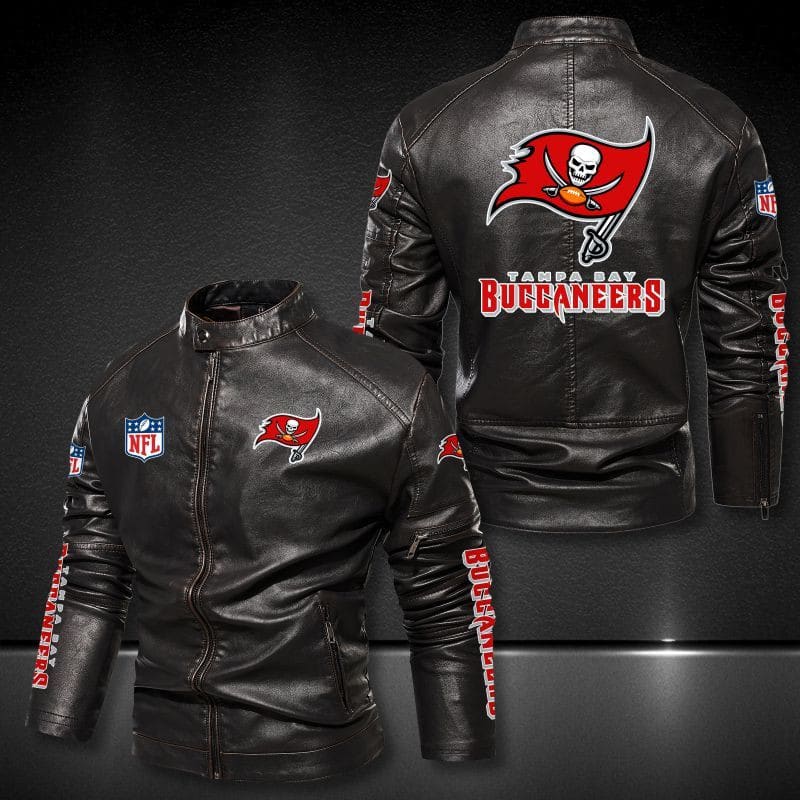Tampa Bay Buccaneers Stand-up Collar Leather Jacket BG03
