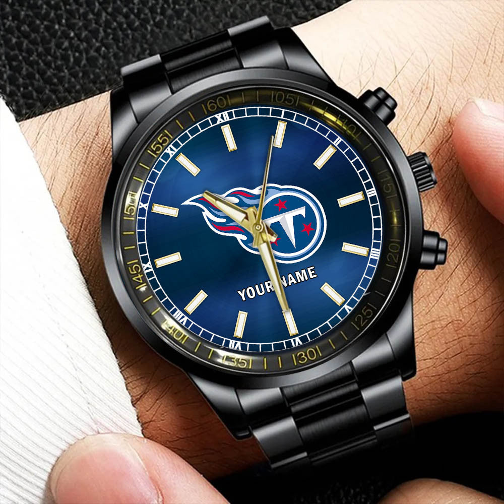 Tennessee Titans Black Fashion Watch Gifts For Sport Fans AZWATCH054